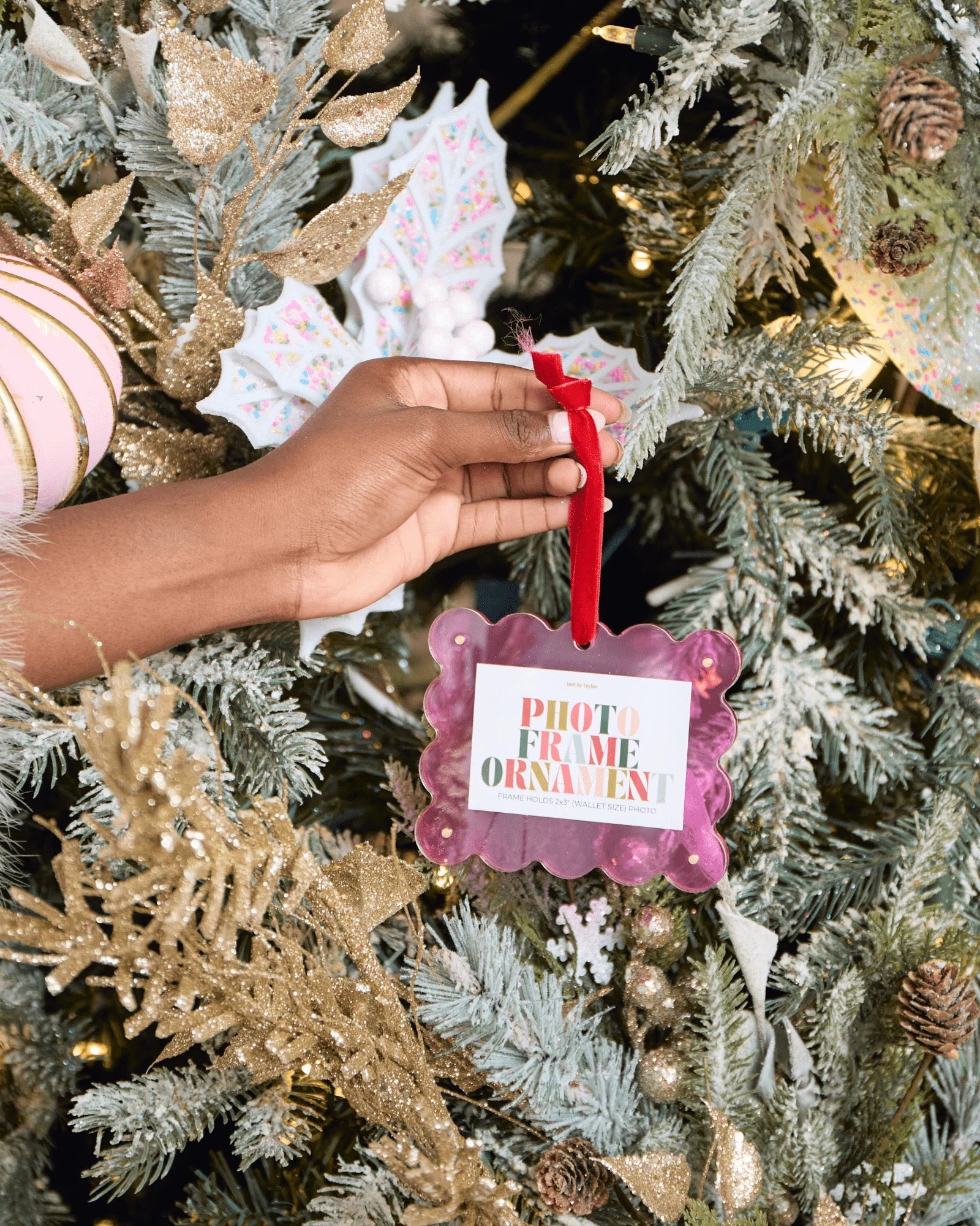 Hot Pink Frame Ornament - Thumbnail 4