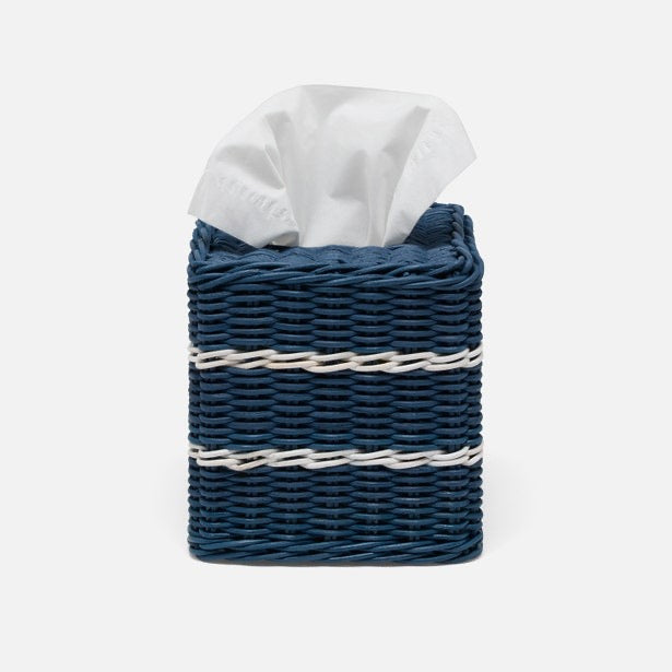 Danville Navy/White Tissue Holder