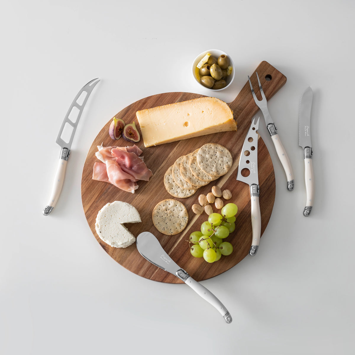 Laguiole 5-piece Artisan Ivory Cheese Knife Set