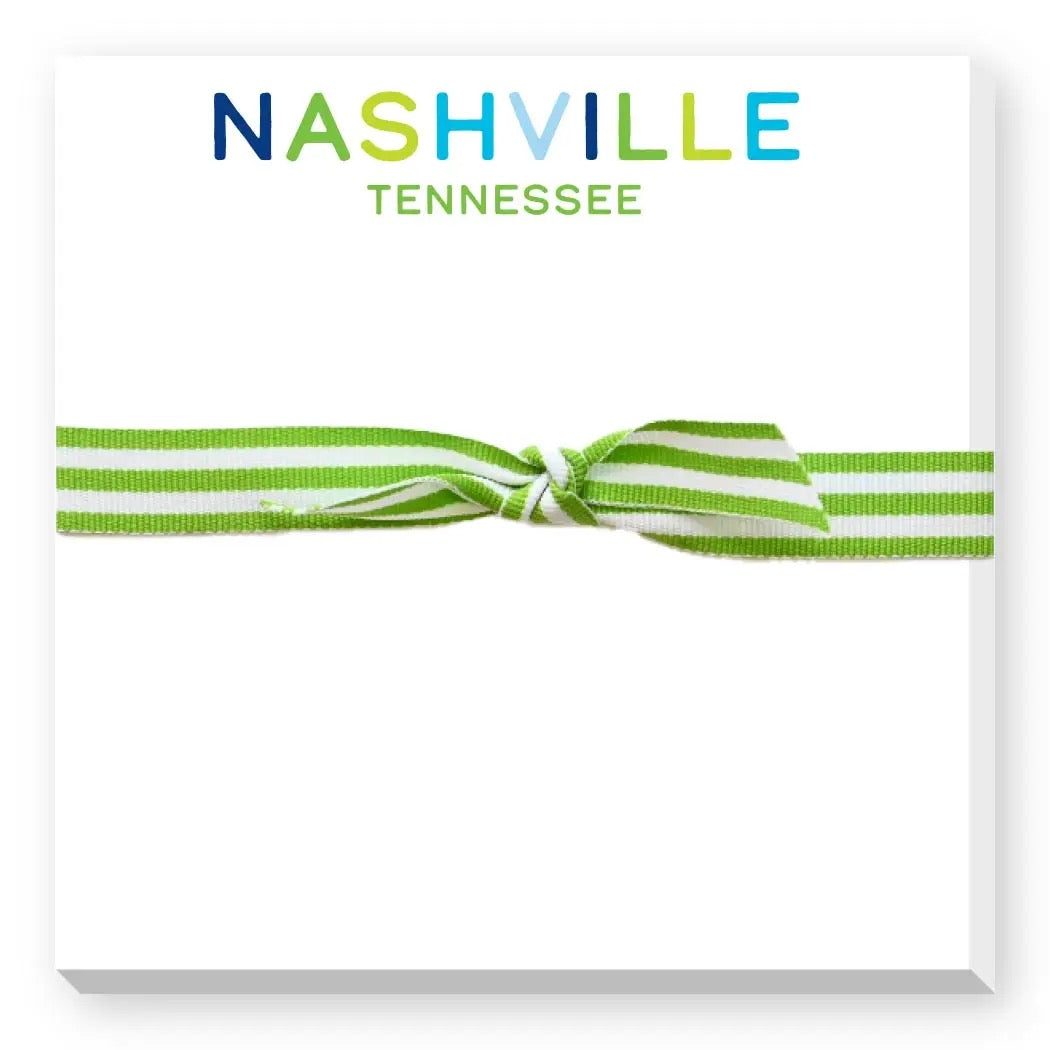 Rainbow City and State Doodle Notepad - Navy and Green Rainbow - Hilton Head