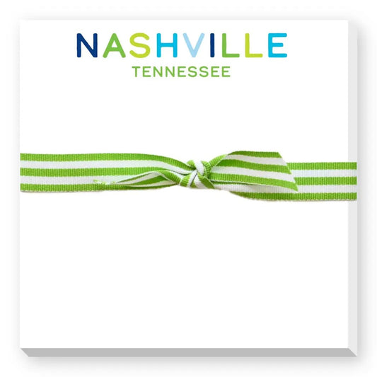 Rainbow City and State Doodle Notepad - Navy and Green Rainbow - Hilton Head