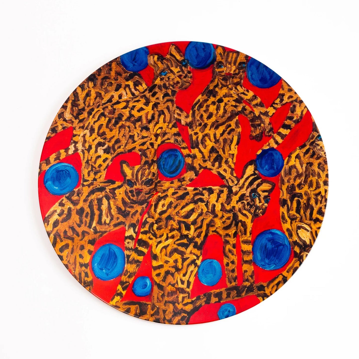 Blue Pearls & Ocelot Lacquer Placemat, Set of 2