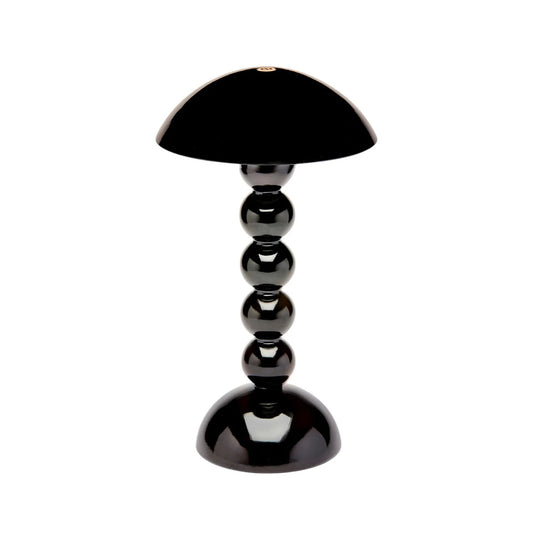 Black Lacquer Rechargeable Bobbin LED Lamp