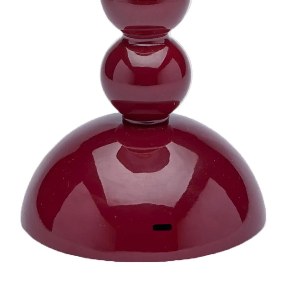 Cherry Lacquer Rechargeable Bobbin LED Lamp