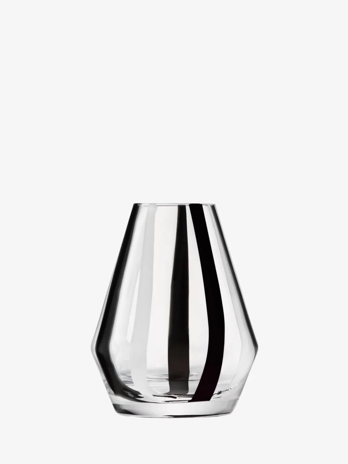Black & White Stripe Vase H 5.5in
