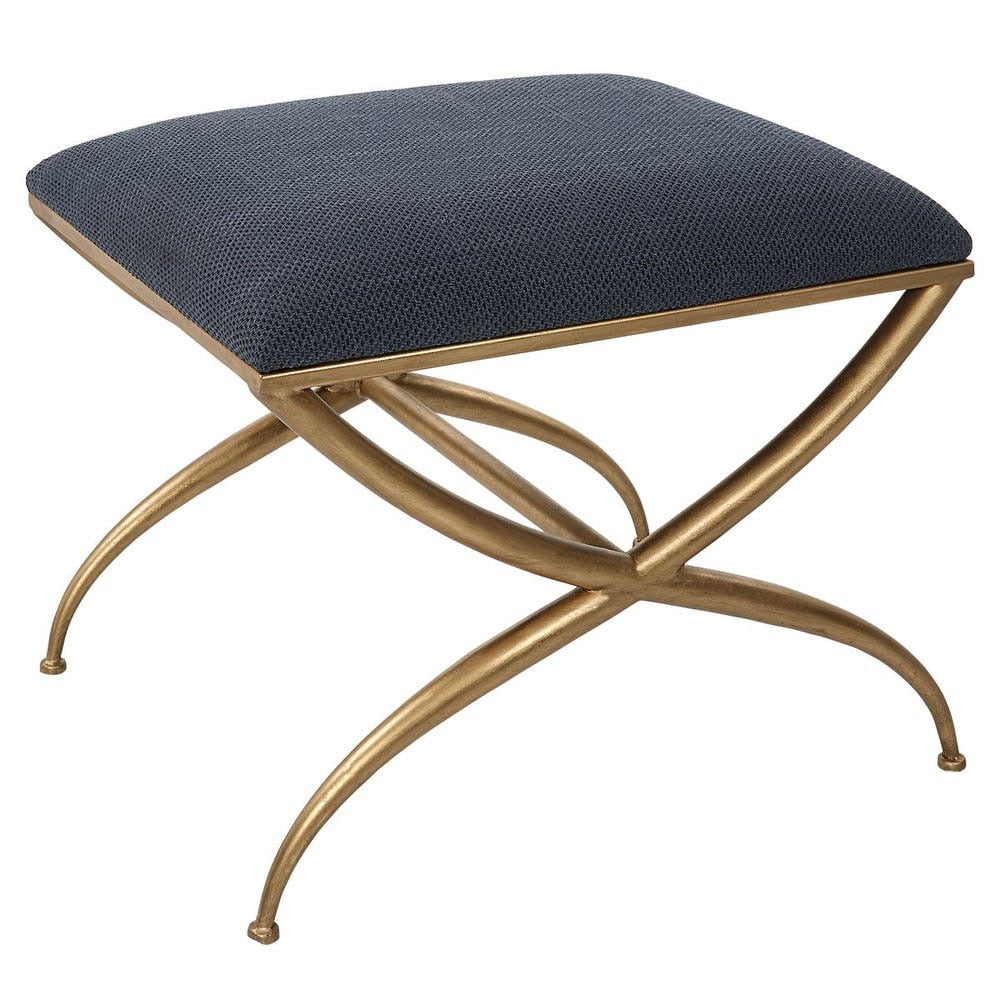 Criss Cross Small Bench - Navy