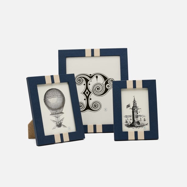Blake Navy/Cream Frame 4" x 6"