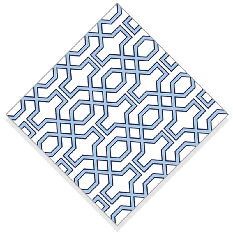 Blue Trellis Cocktail Napkins