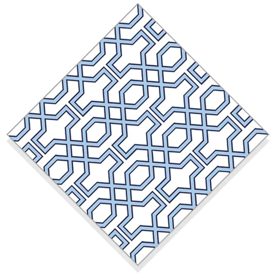 Blue Trellis Cocktail Napkins