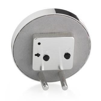 White Silver Silent Clock - Circular