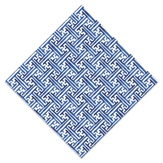 Paper Cocktail Napkins - Navy Basketweave