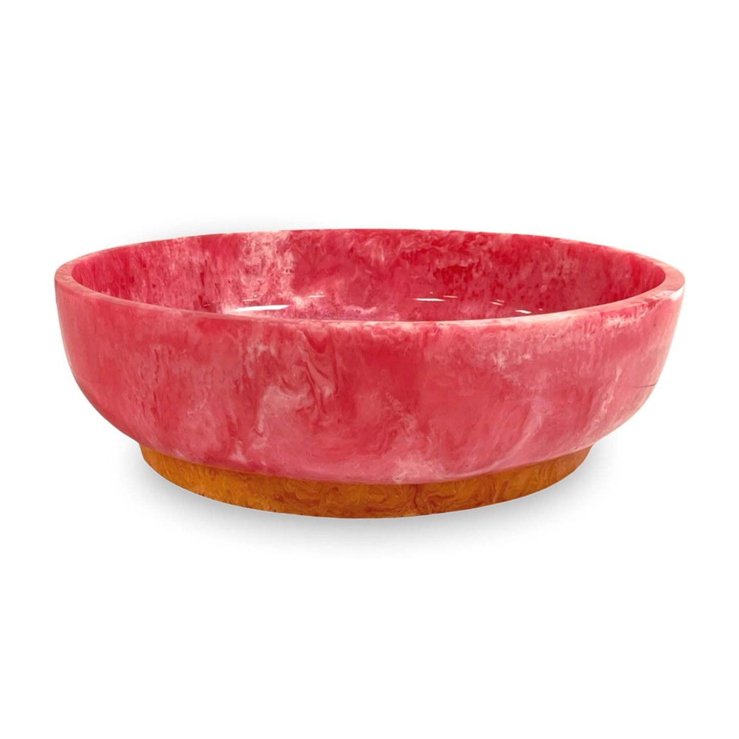 Rio Resin Large Oval Bowl / Pink and Orange