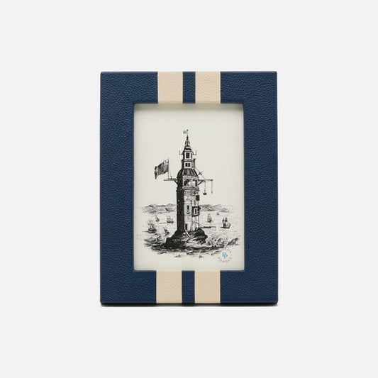 Blake Navy/Cream Frame 4" x 6"