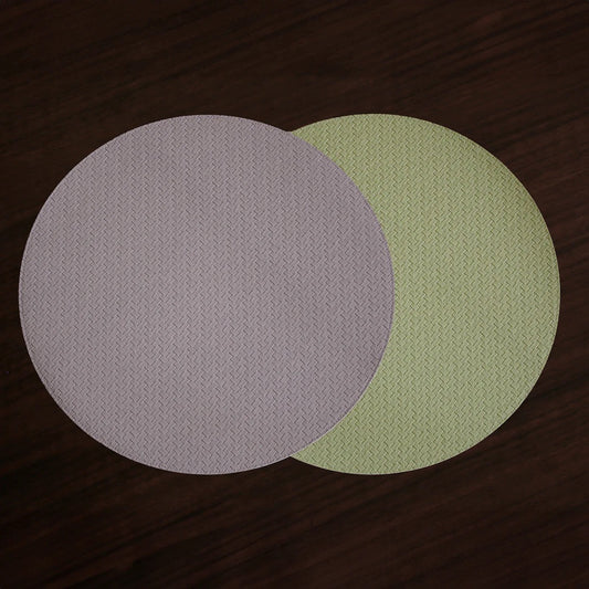 VIDA Croc Reversible Placemats, Green/Taupe Set of 4