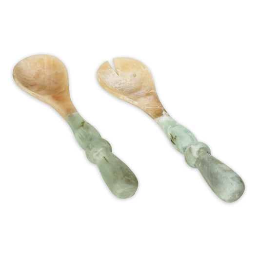 RESIN Giada Salad Servers (Jade Swirl)