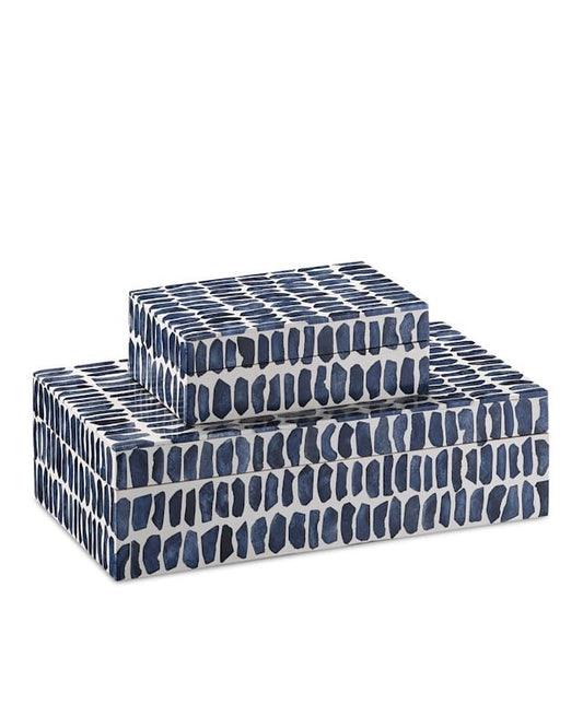 Indigo Boxes, set of 2