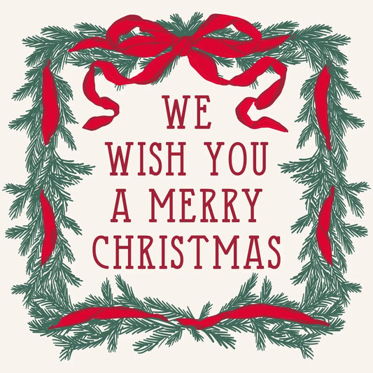 Christmas Cocktail Napkins - We Wish You