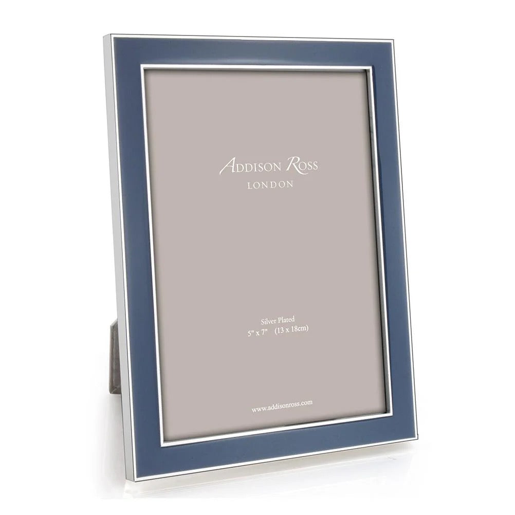 Denim Enamel & Silver Frame 4 x 6