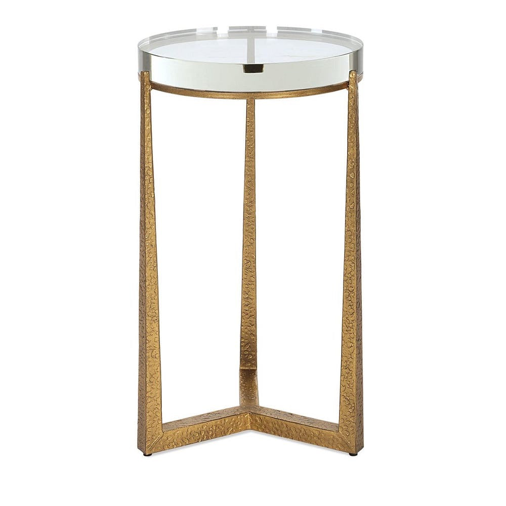 Midas Accent Table / Gold Round