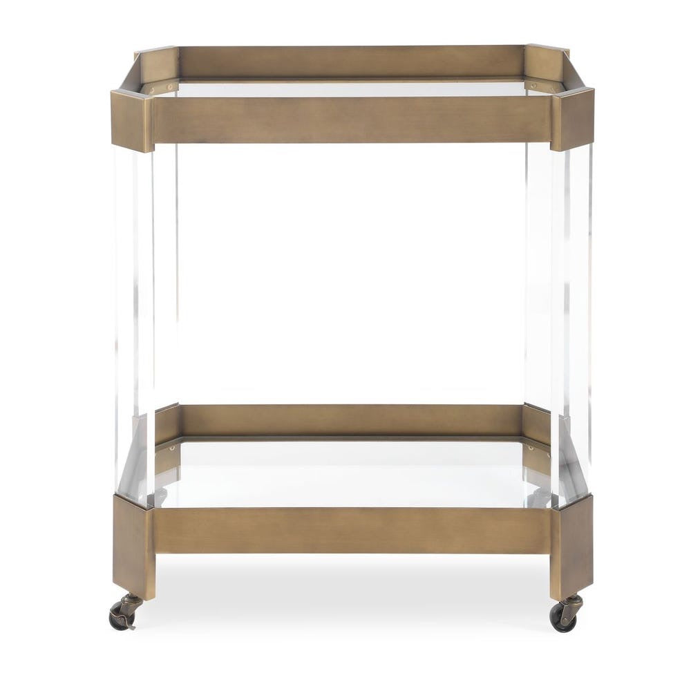 Gold & Acrylic Bar Cart
