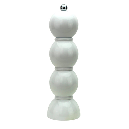 White Bobbin Salt or Pepper Mill