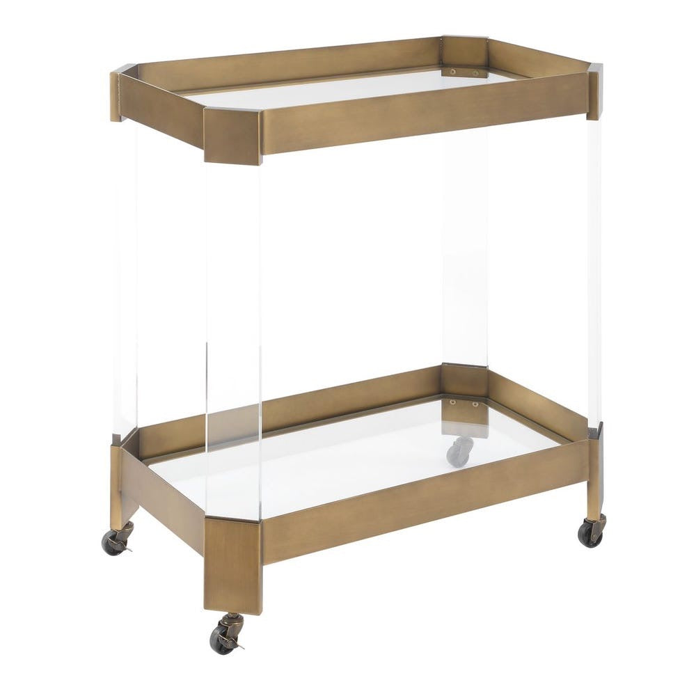Gold & Acrylic Bar Cart