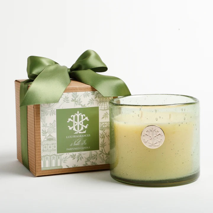 Noble Fir - Fall 13 oz Candle in Green Glass in Box w/ Bow