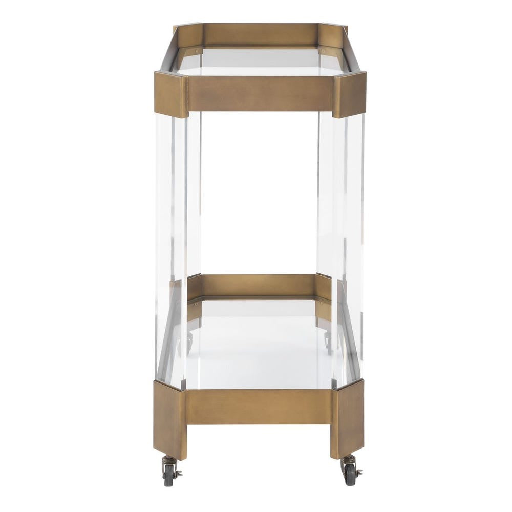 Gold & Acrylic Bar Cart