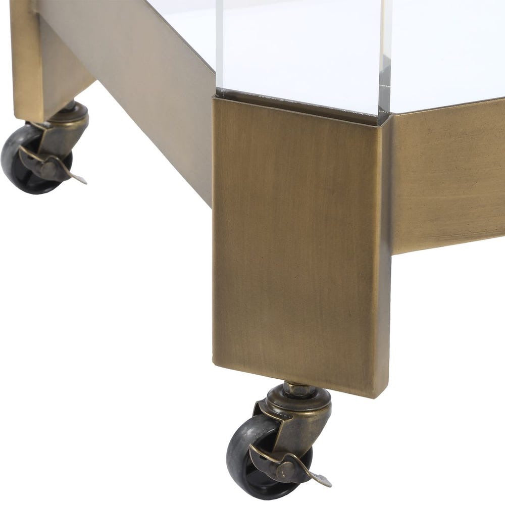 Gold & Acrylic Bar Cart