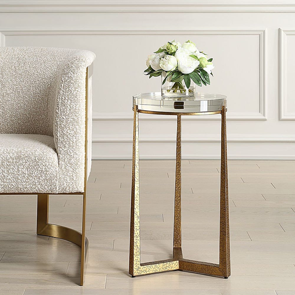Midas Accent Table / Gold Round