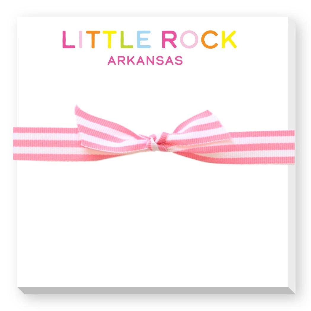 Rainbow City and State Doodle Notepad - Navy and Green Rainbow - Hilton Head