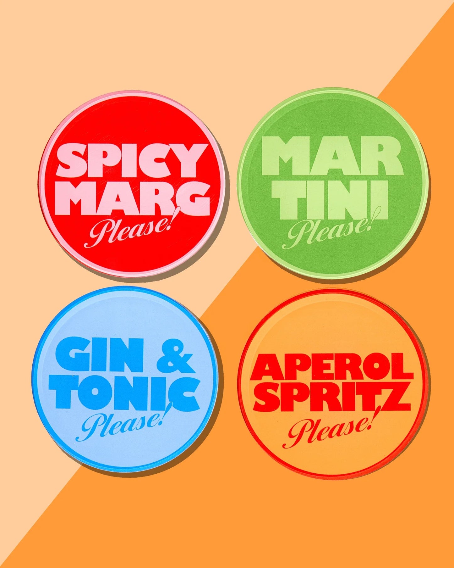 Drinks on Me - Set of 4 Coasters