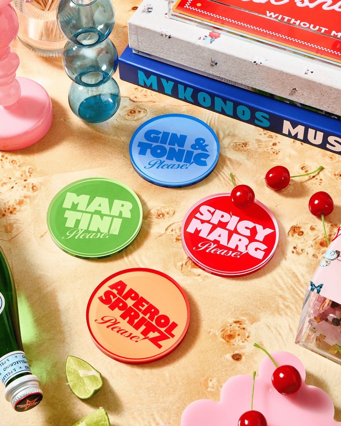 Drinks on Me - Set of 4 Coasters