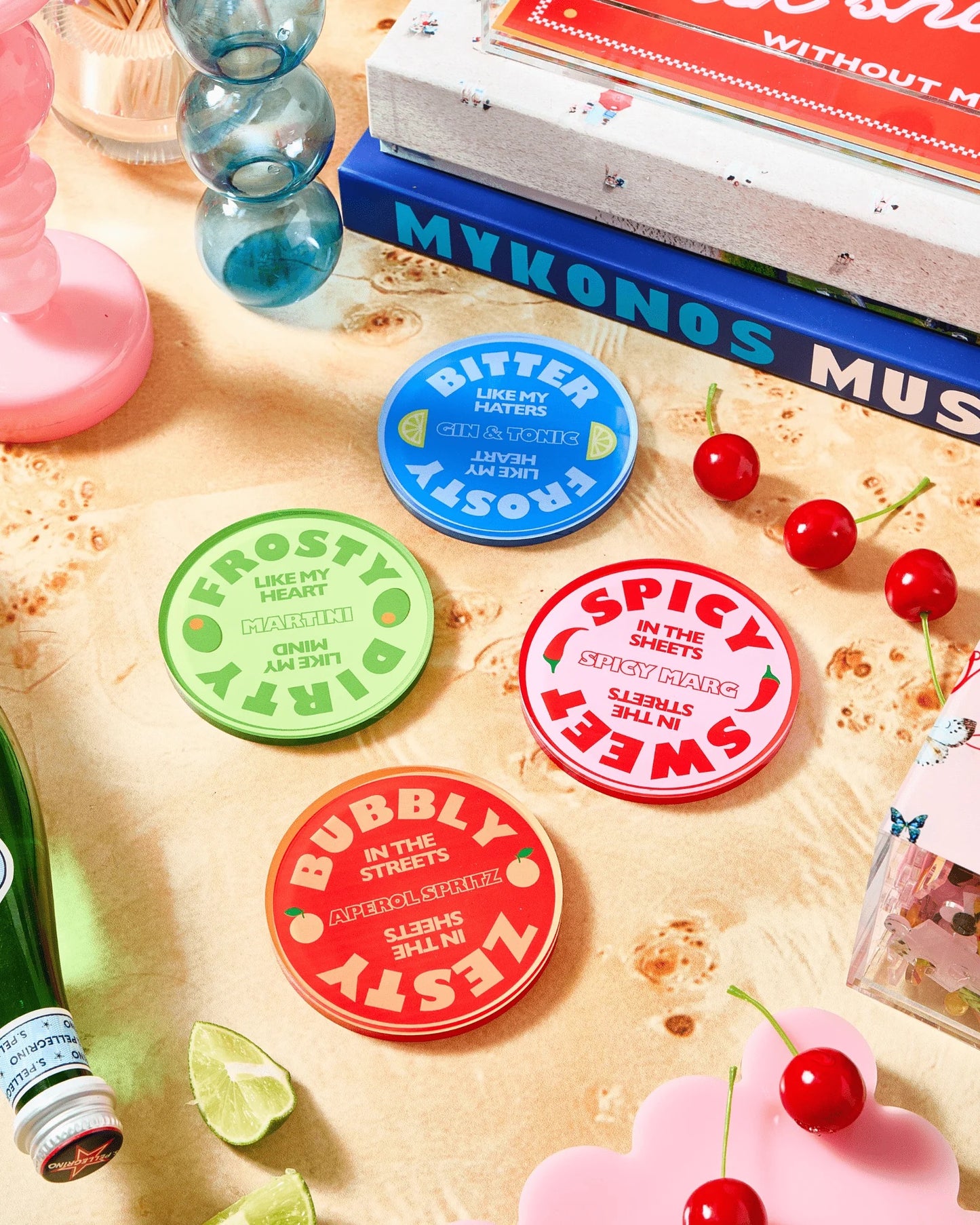 Drinks on Me - Set of 4 Coasters