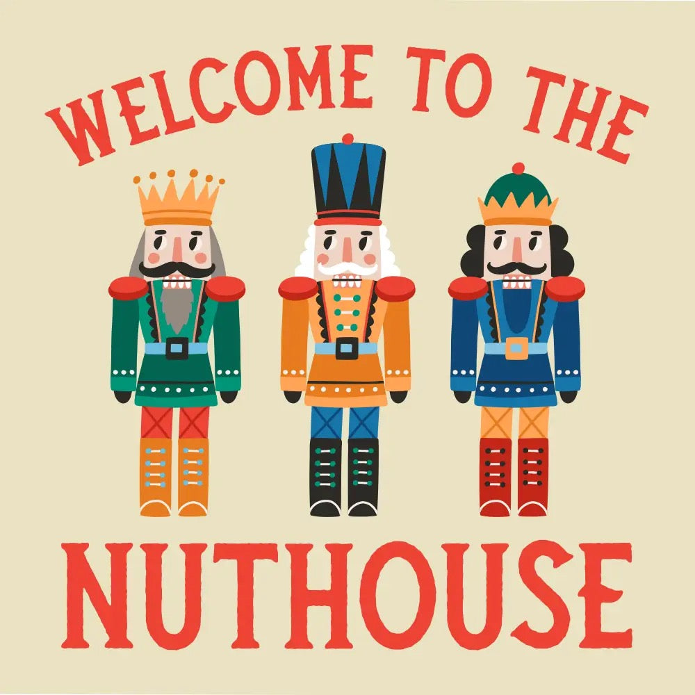 Funny Cocktail Napkins - Welcome To The Nuthouse
