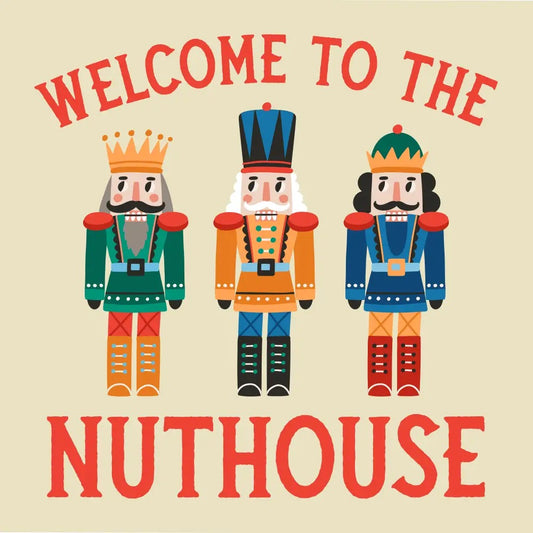 Funny Cocktail Napkins - Welcome To The Nuthouse