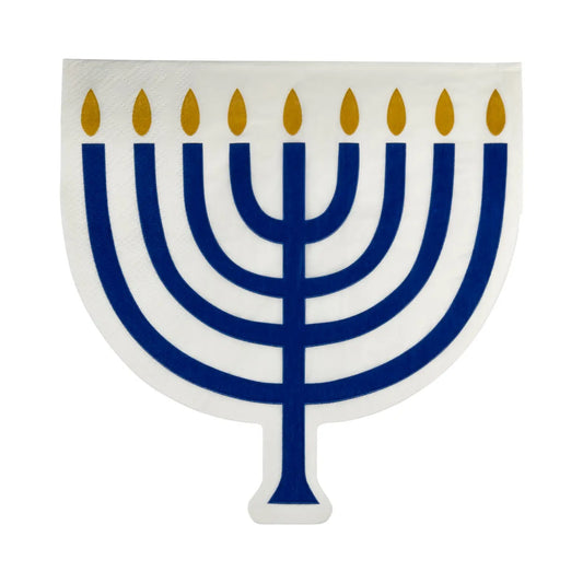 Shaped Menorah Luncheon Napkin