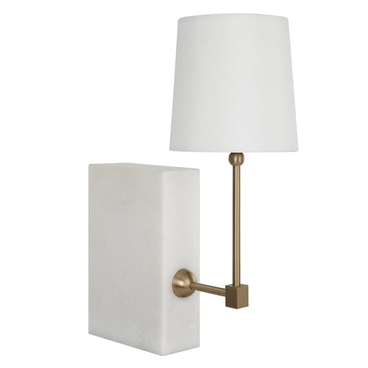 On a Shelf Mini Lamp - White Marble/Brass