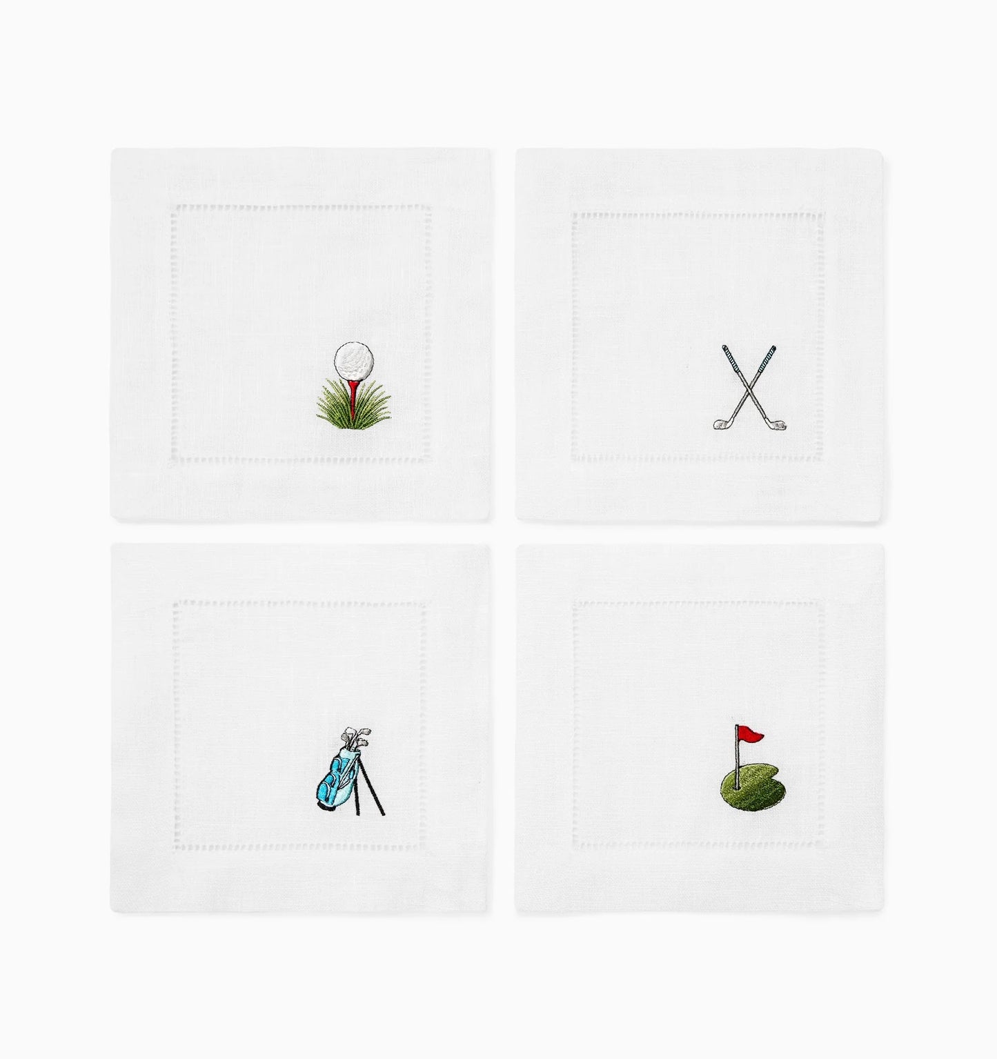 Golf Cocktail Napkins  - S/4