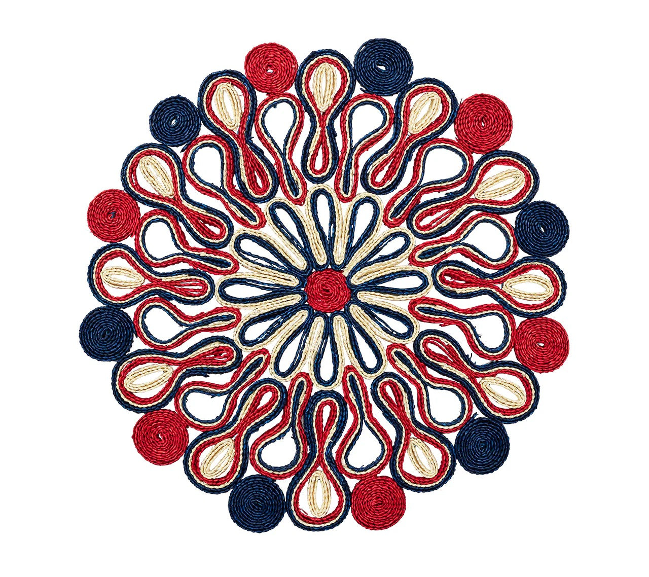 Marisol Placemat/ Red, White & Blue, Set of 4