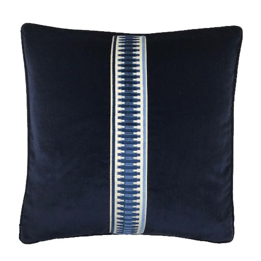 Jefferson Navy Tape 22"  Pillow