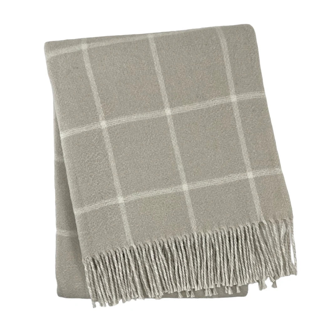 Window Pane Plaid Throw / Sand