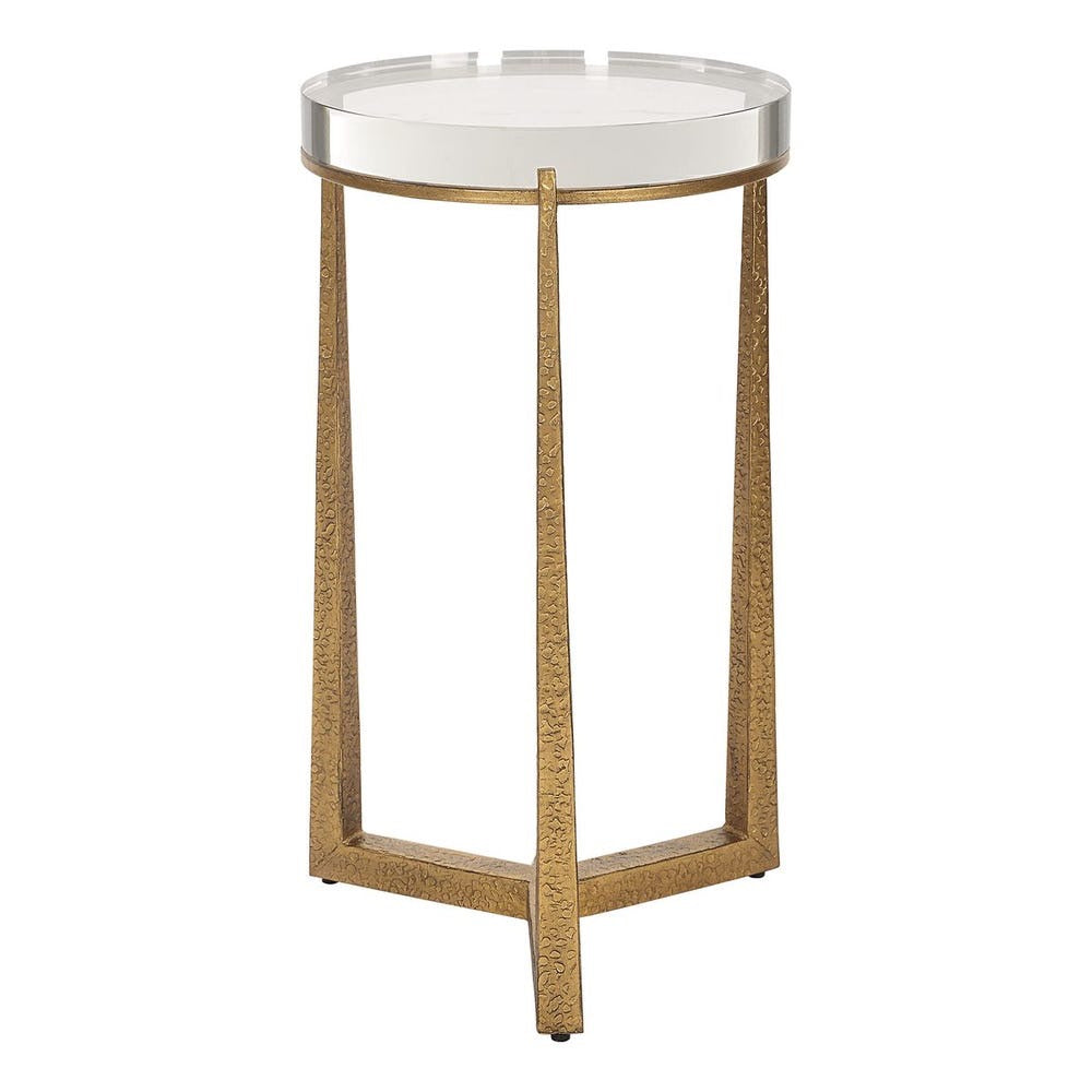 Midas Accent Table / Gold Round