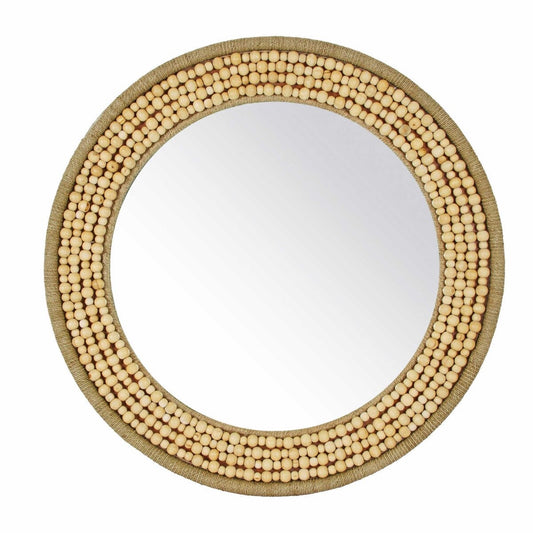 34.5" Shae Wood Bead Mirror