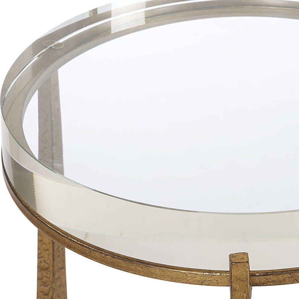 Midas Accent Table / Gold Round