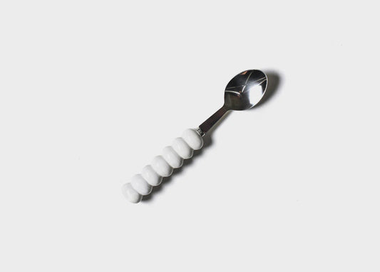 Signature Knob Serving Spoon White