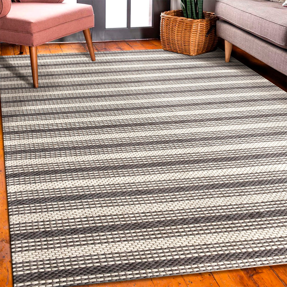 Dark Gray/Ivory Indoor Rug 2' x 3'