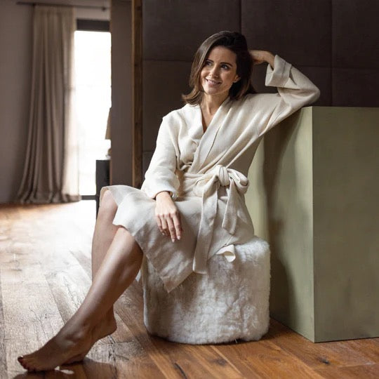 LIO Pouf, Off White Beige