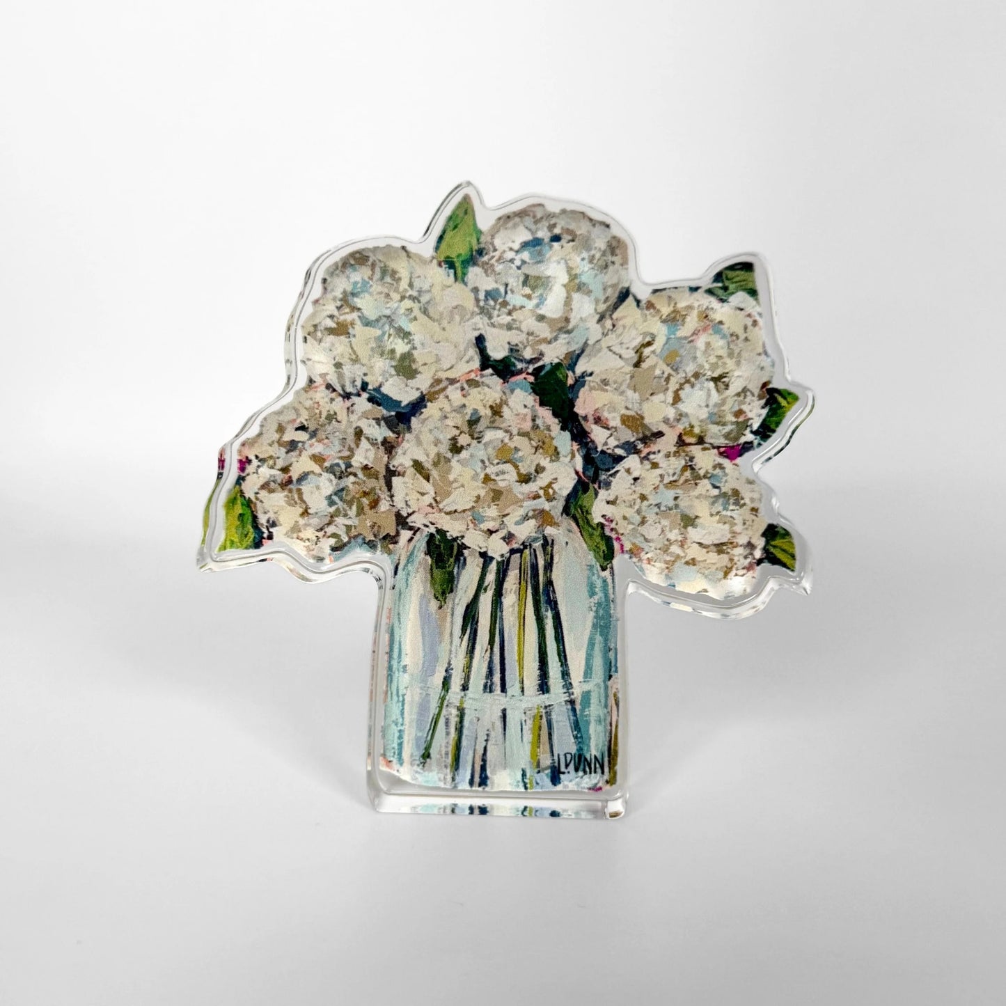 Hydrangeas in Cream Acrylic Floral