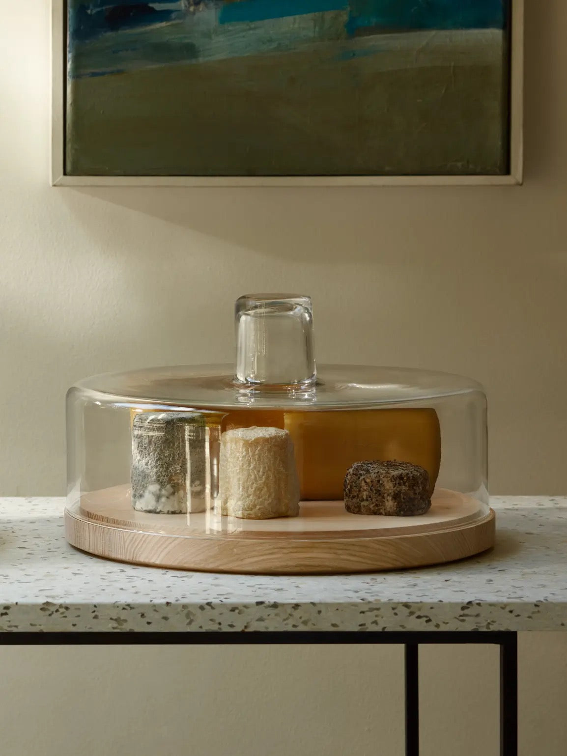 Lotta Cheese/Pastries Dome & Ash Base 12.5in